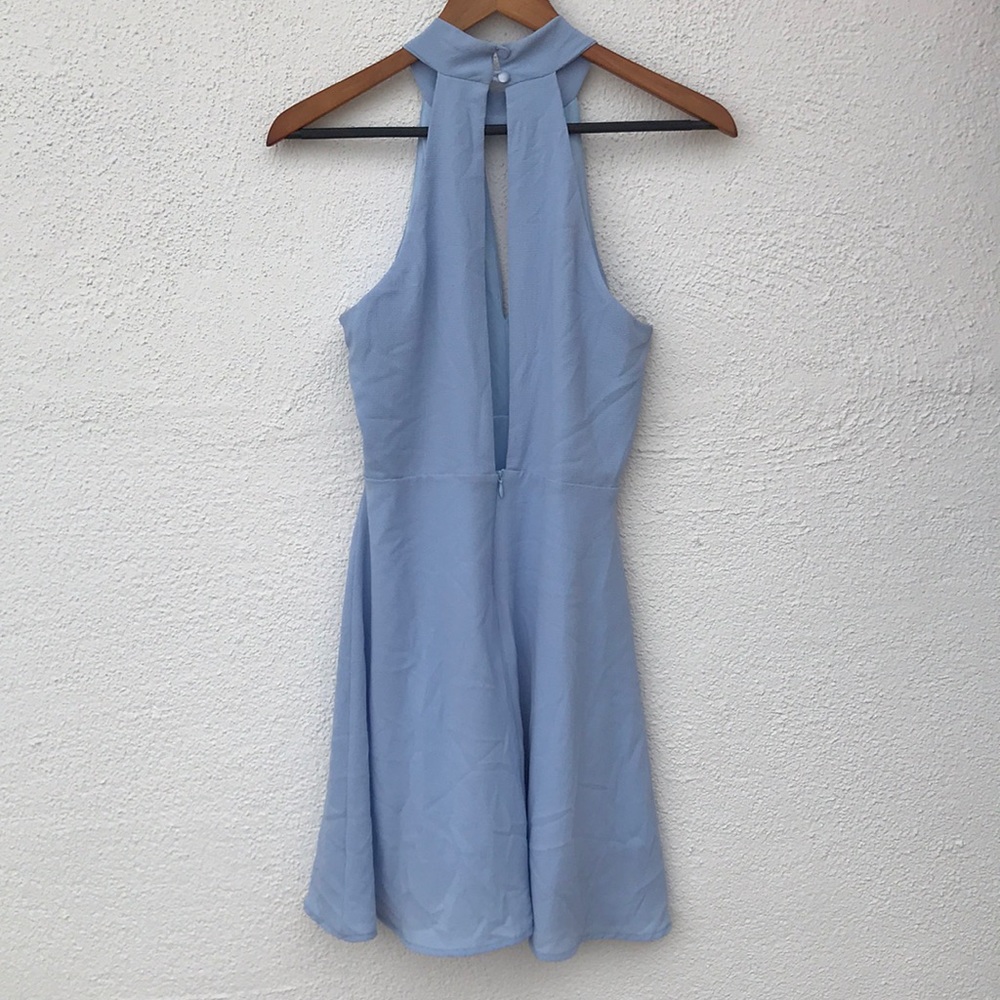 Lulu’s Periwinkle Skater Dress - Picture 2 of 8